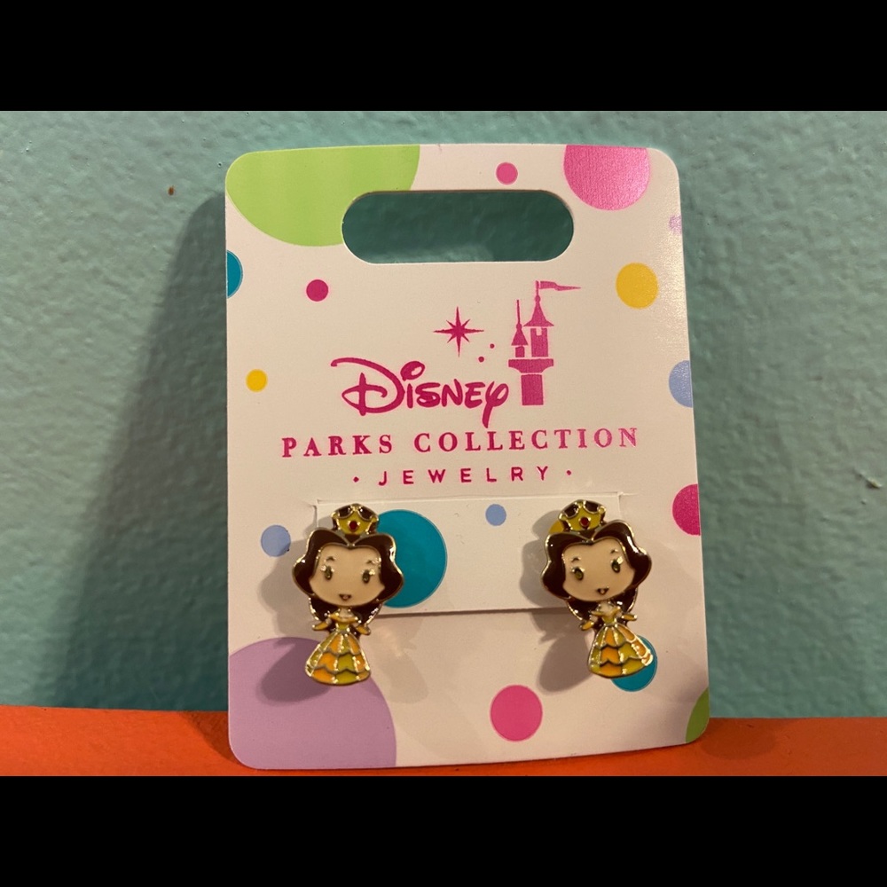 Disney Belle stud earrings, NWT